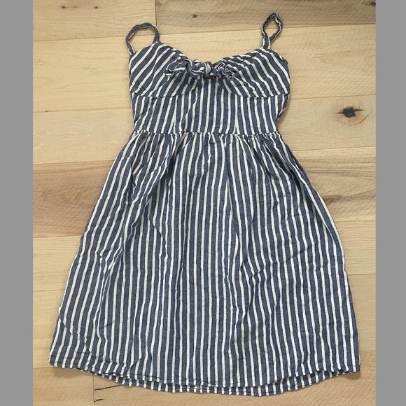Tie Front Summer Stripe Dress - Picture 1 of 1